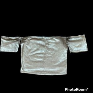 Forever 21 gold crop top